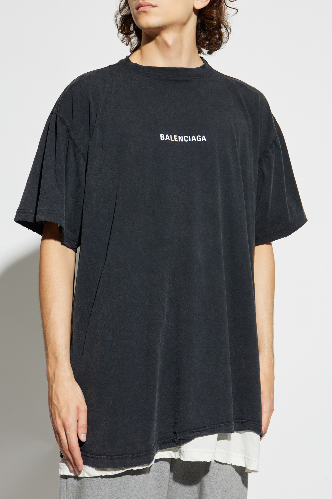 s*3様 BALENCIAGA 黒 プリントロゴTシャツ 三越伊勢丹 | BALENCIAGA/バレンシアガ通販 | LOGO ミディアム
